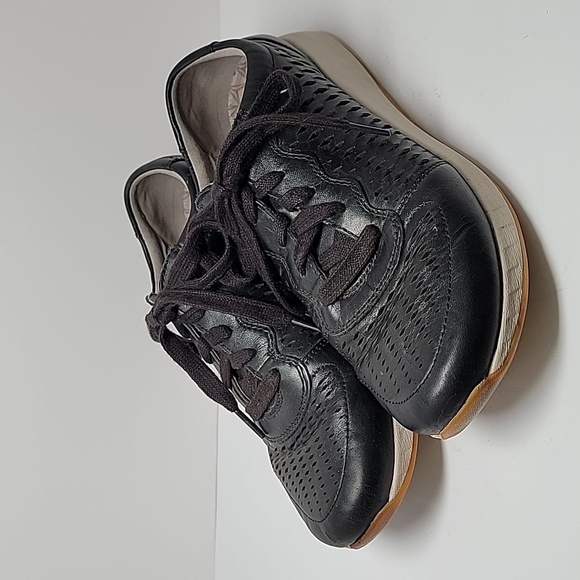 Dansko Charlie Black Leather Perforated Lace Up Sneaker Support EU 38 US 7.5 - Picture 12 of 16